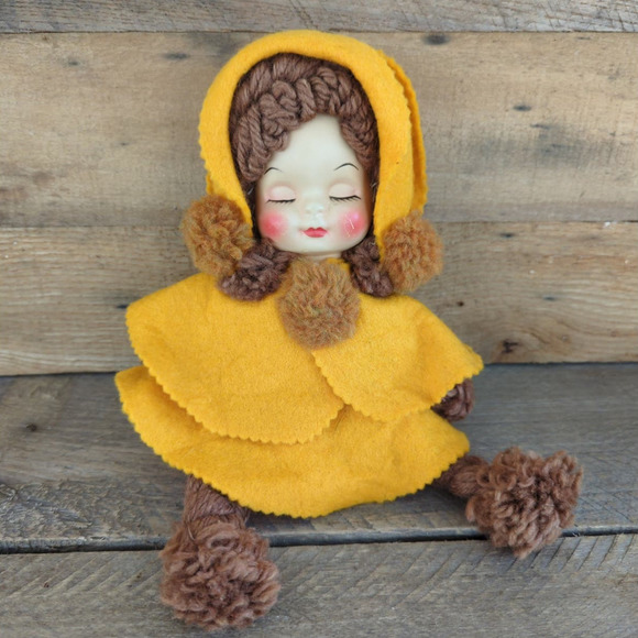 Vintage Handmade Alternating Faces Little Girl Doll - Picture 5 of 11